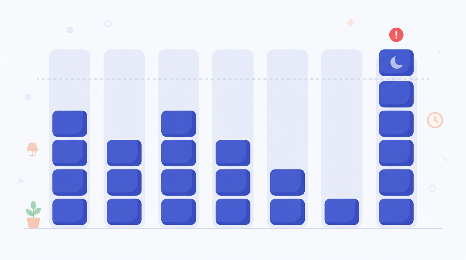 평일 근무로 이미 채워진 한 주에 토요일 야간 한 칸을 더하자 합계가 52시간 선을 넘어서는 것을 확인하는 장면